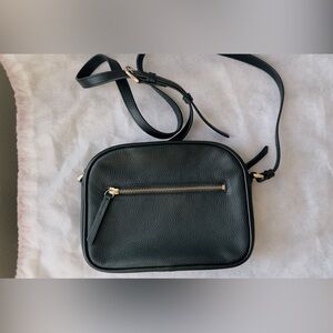 Like New Nordstrom Black Leather Crossbody Bag